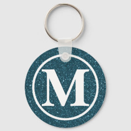 Mit Monogramm Blue Glitz BB Schlüsselanhänger