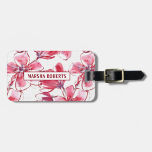 Mit Monogramm Blume Gepäckanhänger