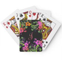 Mit Monogramm Blumenentwurf