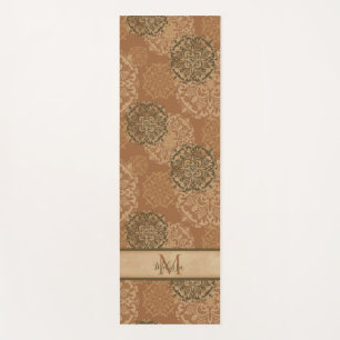 Mit Monogramm Boho Dark Rust Mandalas Yogamatte