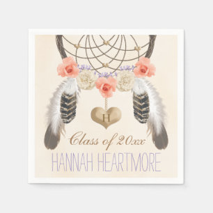 Mit Monogramm Boho Dream Catcher Graduation Party Serviette