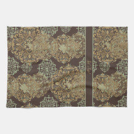 Mit Monogramm Boho Moody Mandalases Geschirrtuch