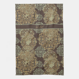 Mit Monogramm Boho Moody Mandalases Geschirrtuch