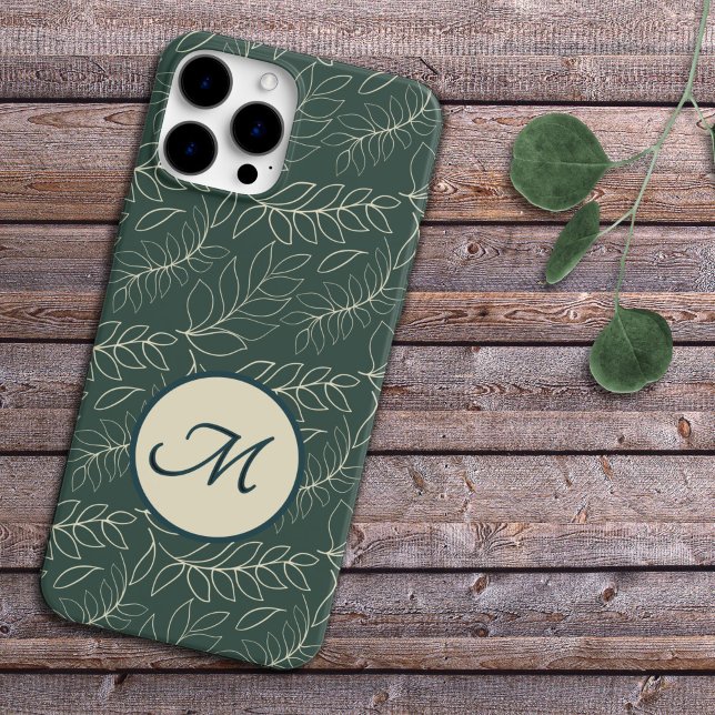Mit Monogramm botanisch Case-Mate iPhone Hülle (Von Creator hochgeladen)