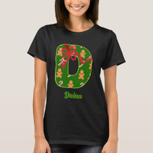 Mit Monogramm Buchstabe D Personalisierter Name We T-Shirt