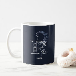 Mit Monogramm Buchstabe R Boho Crescent Moon Manda Kaffeetasse