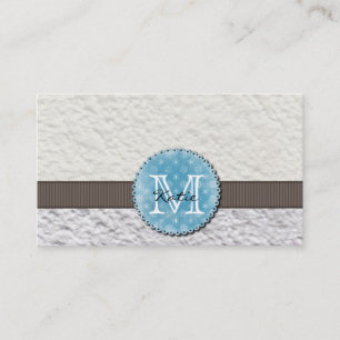 Mit Monogramm Büttenpapier Visitenkarte
