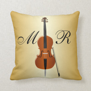 Mit Monogramm Cello Kissen