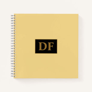 Mit Monogramm Champagner-Notebook Notizbuch