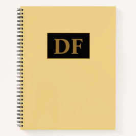 Mit Monogramm Champagner-Notebook Notizbuch