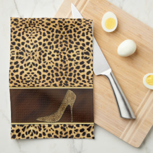 Mit Monogramm Cheetah Animal Print Handtuch
