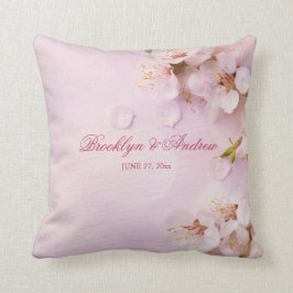 Mit Monogramm Cherry Blossom Elegante Hochzeitskis Kissen