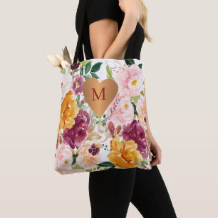 Mit Monogramm chorisches Blumenmuster
