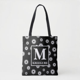 Mit Monogramm Classic Serif BW Daisies
