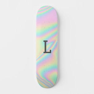 Mit Monogramm Cool Girly Modern Rainbow Skateboard