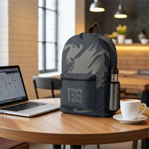 Mit Monogramm Coole Abstrakte Kies- und Kies-Schot Bedruckter Rucksack