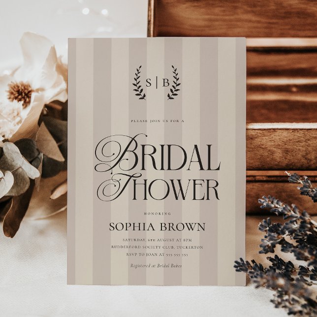 Mit Monogramm Country Club-Brautparty Einladung (Von Creator hochgeladen)