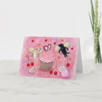 Mit Monogramm Cupcake und Labrador zum Geburtstag