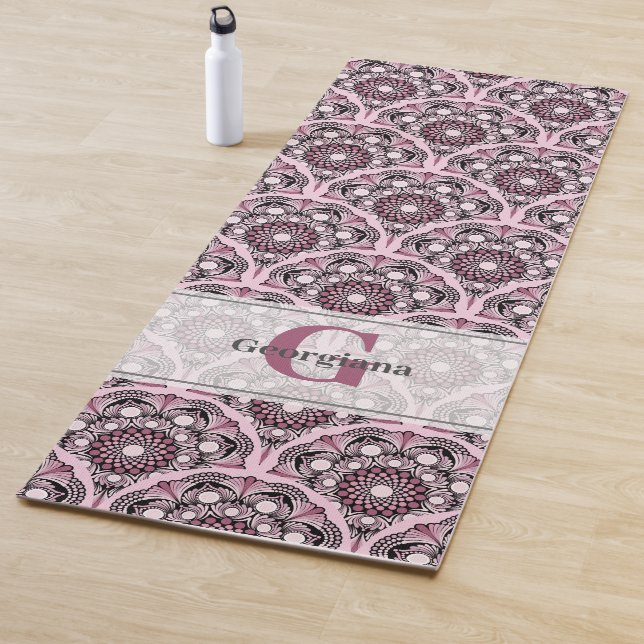 Mit Monogramm Deko Dusky Rose Cherry Blossom Manda Yogamatte (Beispiel)
