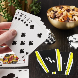 Mit Monogramm Design in Schwarz und Gelb Spielkarten