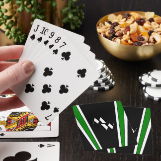 Mit Monogramm Design in Schwarz und Grün Spielkarten