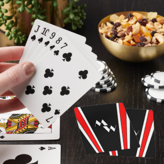 Mit Monogramm Design in Schwarz und Rot Spielkarten
