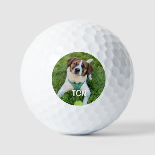 Mit Monogramm Dog-Foto-Geschenk für Golfer Golfball