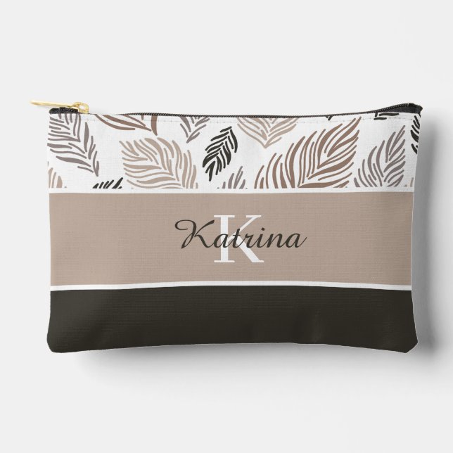 Mit Monogramm Druckknopf Nähtasche Zubehörtasche (Vorderseite)