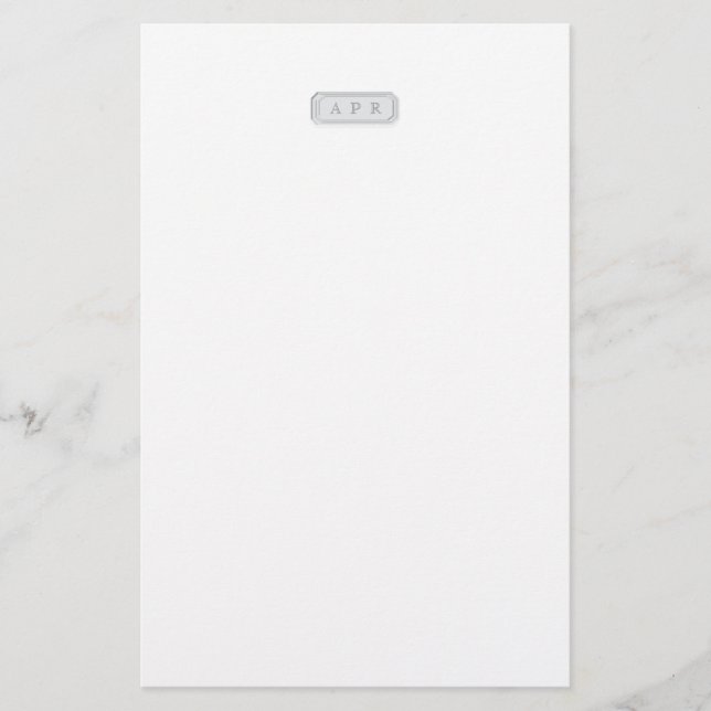 Mit Monogramm Edelsteingeschirr Briefpapier (Vorderseite)