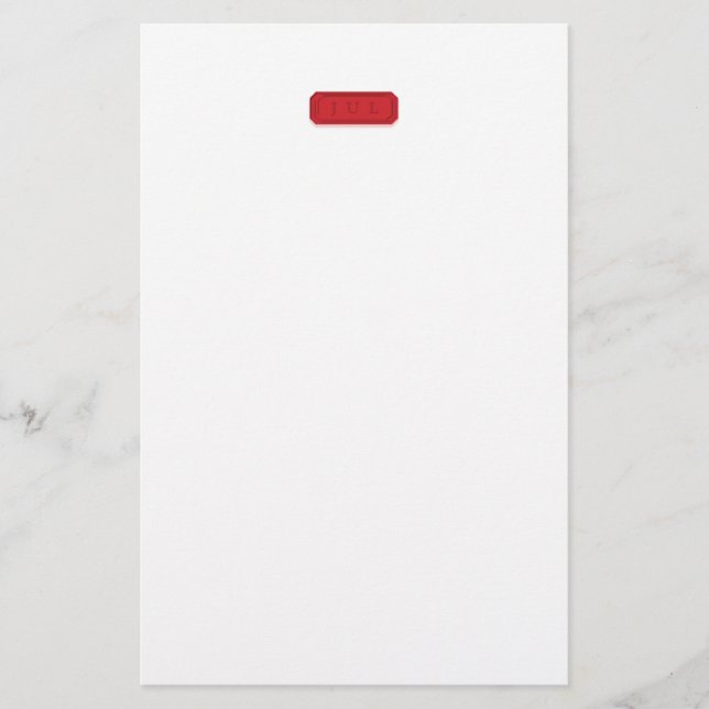 Mit Monogramm Edelsteingeschirr Briefpapier (Vorderseite)