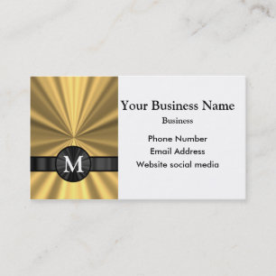Mit Monogramm einfaches Goldmuster Visitenkarte