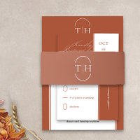 Mit Monogramm Einsätze Terracotta Wedding