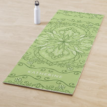 Mit Monogramm Elegant Boho Lime Green Mandala