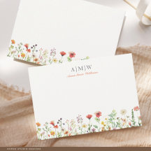 Mit Monogramm elegante Boho Chic Note Card