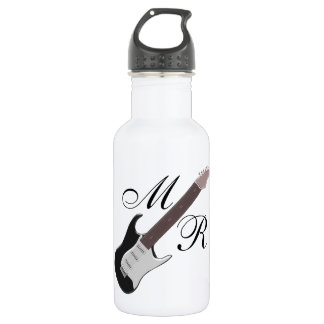 mit Monogramm Elektrogitarre Trinkflasche