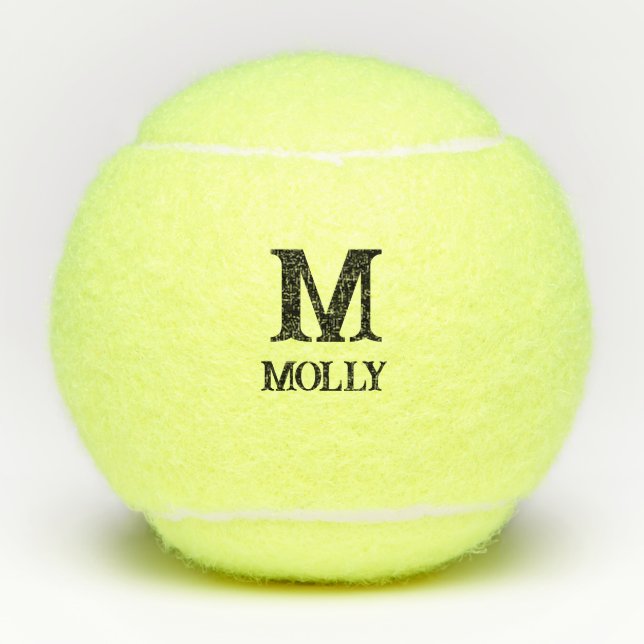 Mit Monogramm erstklassige, moderne Tennisbälle (Vorderseite)