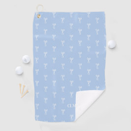 Mit Monogramm etwas Blue Bow Coquette Classic Golfhandtuch
