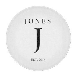 Mit Monogramm Familien-Initialen-Ausschnitt-Brett Schneidebrett