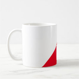 Mit Monogramm Farbkombination Rot/Weiß Kaffeetasse