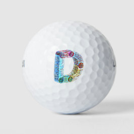 Mit Monogramm fettgedruckter Buchstabe D Golfball