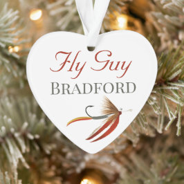 Mit Monogramm Fischer Fangleine Ornament