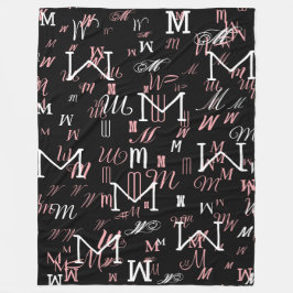 mit Monogramm Fleecedecke