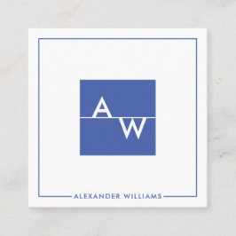 Mit Monogramm Formular Quadratische Visitenkarte