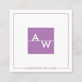 Mit Monogramm Formular Quadratische Visitenkarte