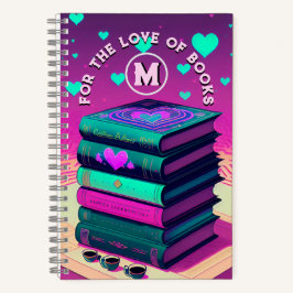 Mit Monogramm für die Liebe von Büchern Notizbuch