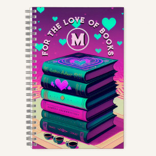 Mit Monogramm für die Liebe von Büchern Notizbuch