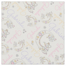 Mit Monogramm Gabriela Name und Buchstabe G Stoff