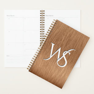 Mit Monogramm gebürstetes Kupfer Planer