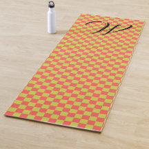 Mit Monogramm Gelb-Grün-Hellrosa-Karton