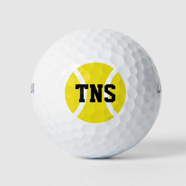 Mit Monogramm-gelbe Tennisball-Wilson-Golfbälle Golfball (Vorderseite)